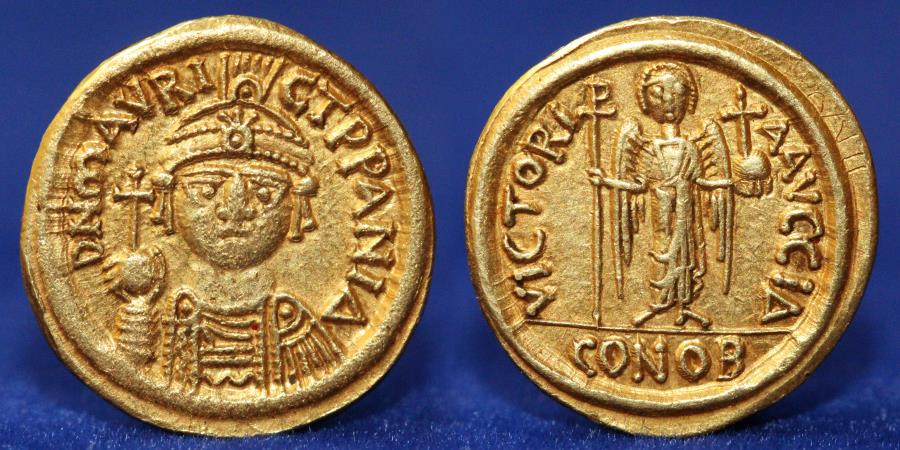 Byzantine Gold Solidus of Maurice Tiberius