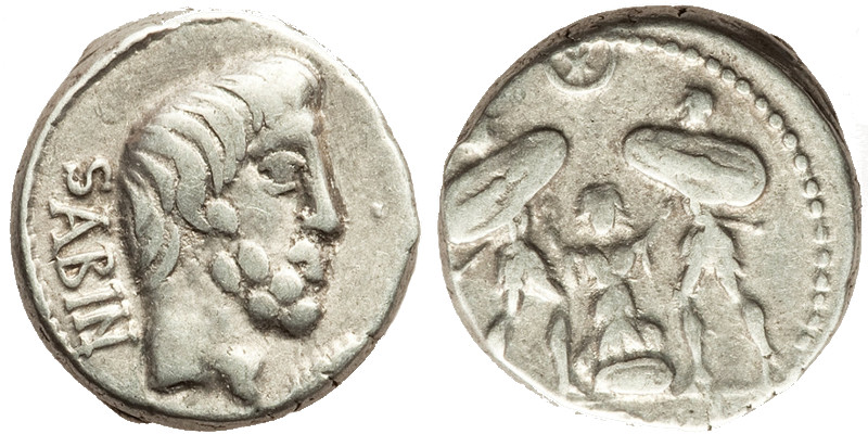 L. Titurius L.f. Sabinus (ca. 89 BC). AR denarius